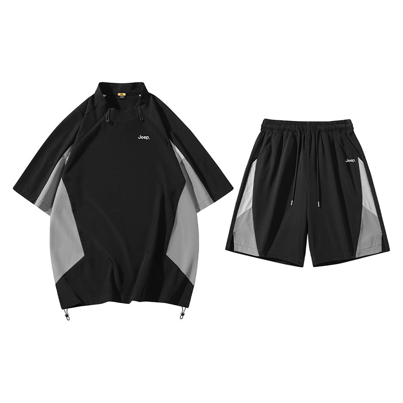 Тонкий футболка Casual Sportswear Unisex с круглым вырезом Jeep, черный set
Тонкий футболка Casual Sportswear Unisex с круглым вырезом Jeep, черный set