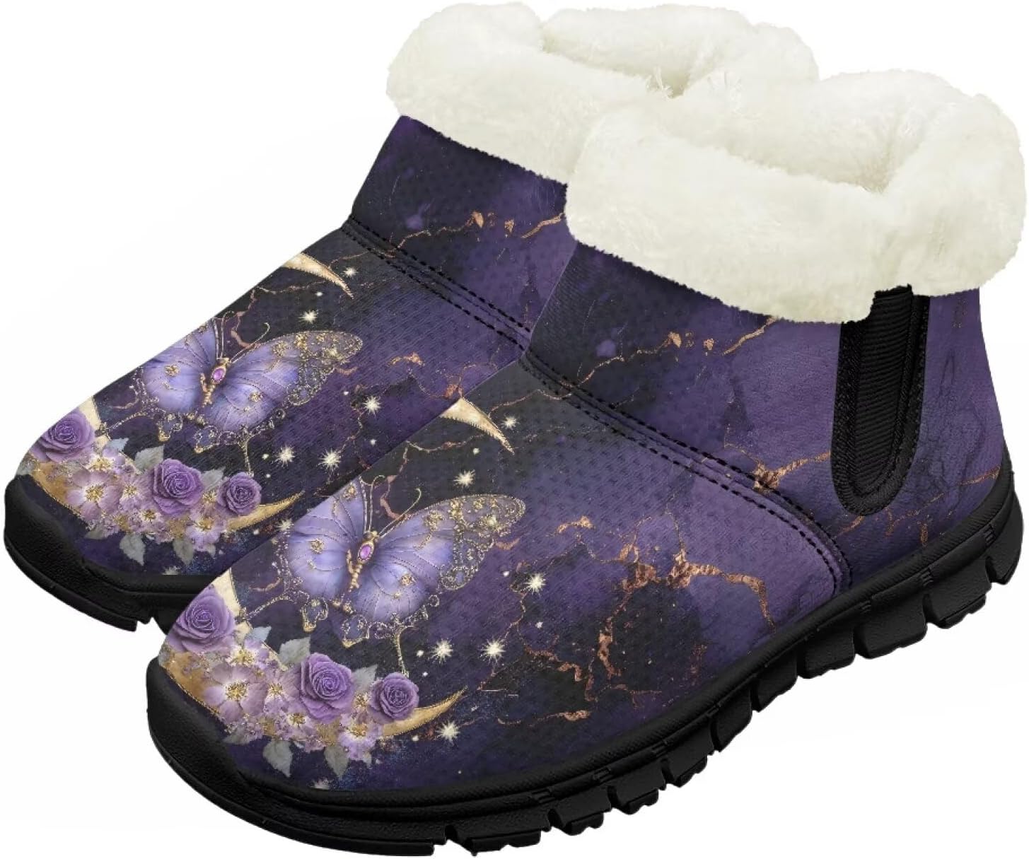 Детские зимние сапожки для мальчиков и девочек, утепленные искусственным мехом, ботильоны до щиколотки с противоскользящей подошвой для малышей, детей младшего и старшего возраста Chririnla, Marble Moon Purple Butterfly
Детские зимние сапожки для мальчиков и девочек, утепленные искусственным мехом, ботильоны до щиколотки с противоскользящей подошвой для малышей, детей младшего и старшего возраста Chririnla, Marble Moon Purple Butterfly