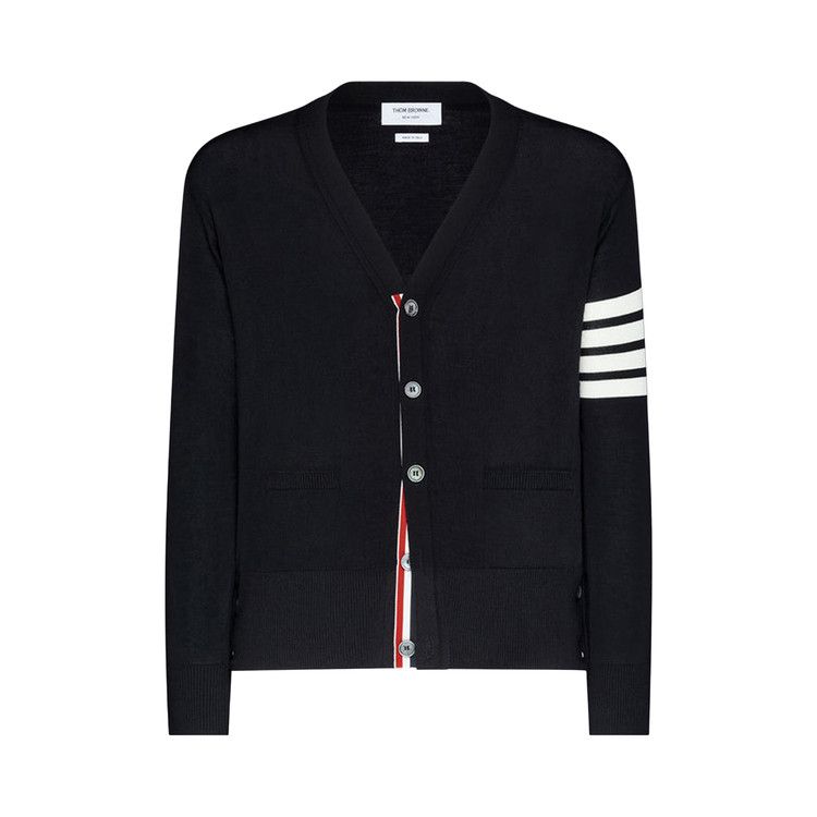 Кардиган Thom Browne Classic 4 Bar Merino Wool V Neck Cardigan 'Black'
Кардиган Thom Browne Classic 4 Bar Merino Wool V Neck Cardigan 'Black'