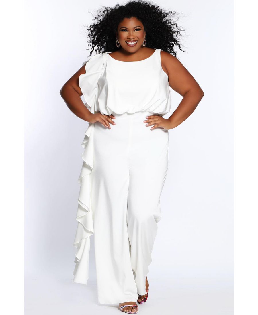 Женский комбинезон из крепа с оборками Celebrations by Sydney's Closet, Ivory
Женский комбинезон из крепа с оборками Celebrations by Sydney's Closet, Ivory