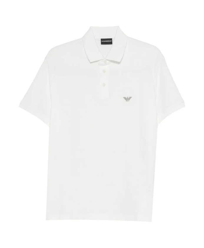 Хлопковая рубашка-поло с логотипом Emporio Armani, белый
Хлопковая рубашка-поло с логотипом Emporio Armani, белый