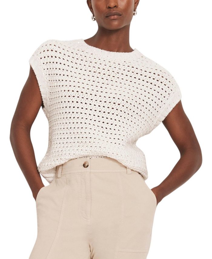 Женский хлопковый топ с пайетками Mint Velvet, слоновая кость/кремовый
Женский хлопковый топ с пайетками Mint Velvet, слоновая кость/кремовый