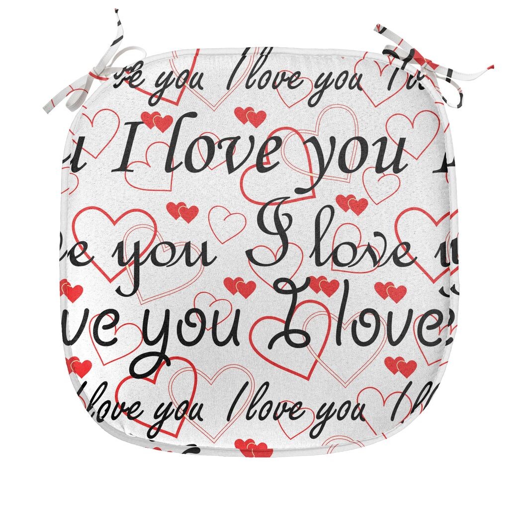 ABAKUHAUS I Love You, подушка для обеденного стула, каллиграфия, сердечки, декоративная водонепроницаемая подушка с ремнями для кухонных сидений, 40 см x 40 см, красный, черный, белый
ABAKUHAUS I Love You, подушка для обеденного стула, каллиграфия, сердечки, декоративная водонепроницаемая подушка с ремнями для кухонных сидений, 40 см x 40 см, красный, черный, белый