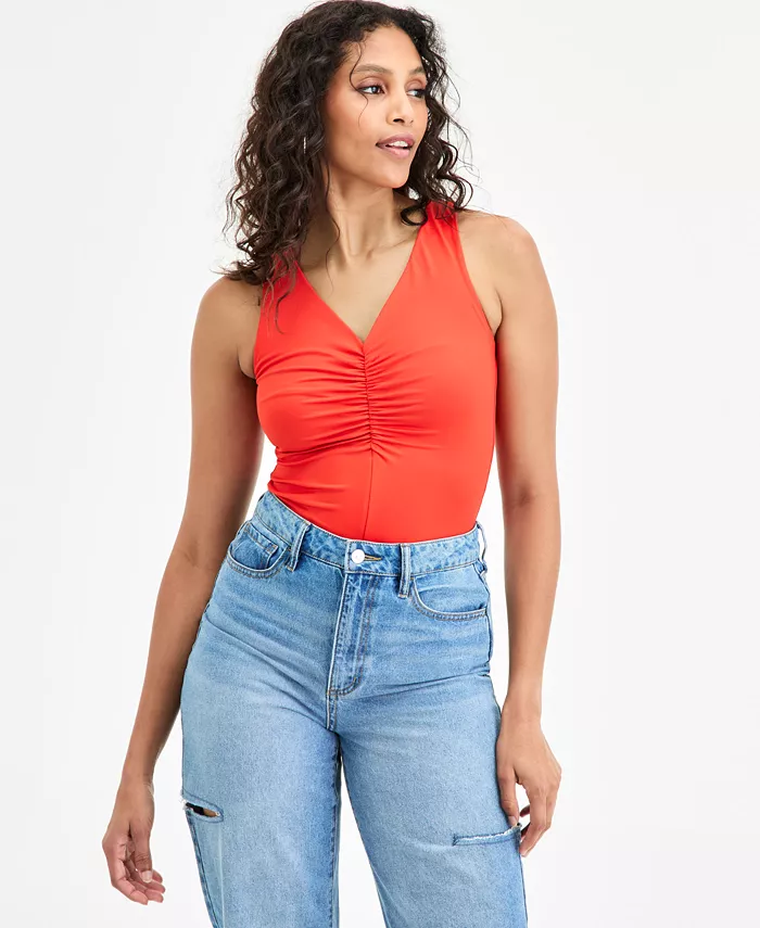 Женский боди без рукавов с V-образным вырезом и сборками Bar III, красный
Женский боди без рукавов с V-образным вырезом и сборками Bar III, красный