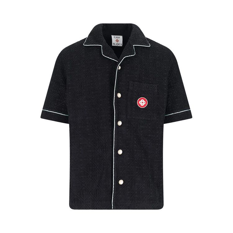 Рубашка Casablanca Towelling Monogram Shirt, Black 
Рубашка Casablanca Towelling Monogram Shirt, Black