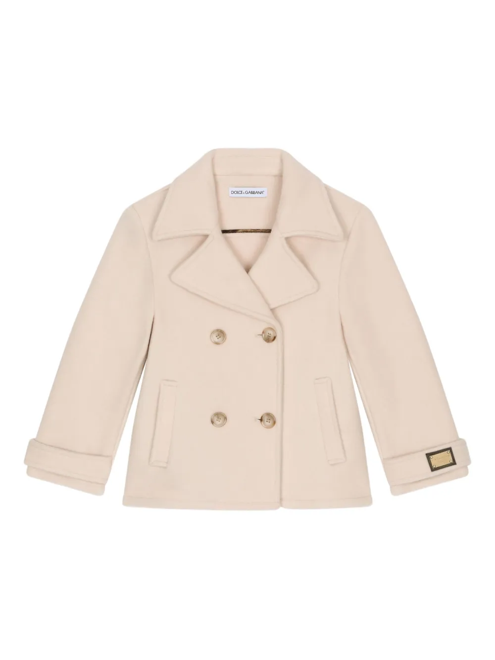 Двубортное пальто с бляшкой-логотипом Dolce & Gabbana Kids, нейтральный
Двубортное пальто с бляшкой-логотипом Dolce & Gabbana Kids, нейтральный