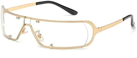 Безободковые панк-солнцезащитные очки для женщин, модные очки-маски с вырезом, стильные очки-очки для мужчин, солнцезащитные очки UV400 MTZJH, Gold-clear
Безободковые панк-солнцезащитные очки для женщин, модные очки-маски с вырезом, стильные очки-очки для мужчин, солнцезащитные очки UV400 MTZJH, Gold-clear