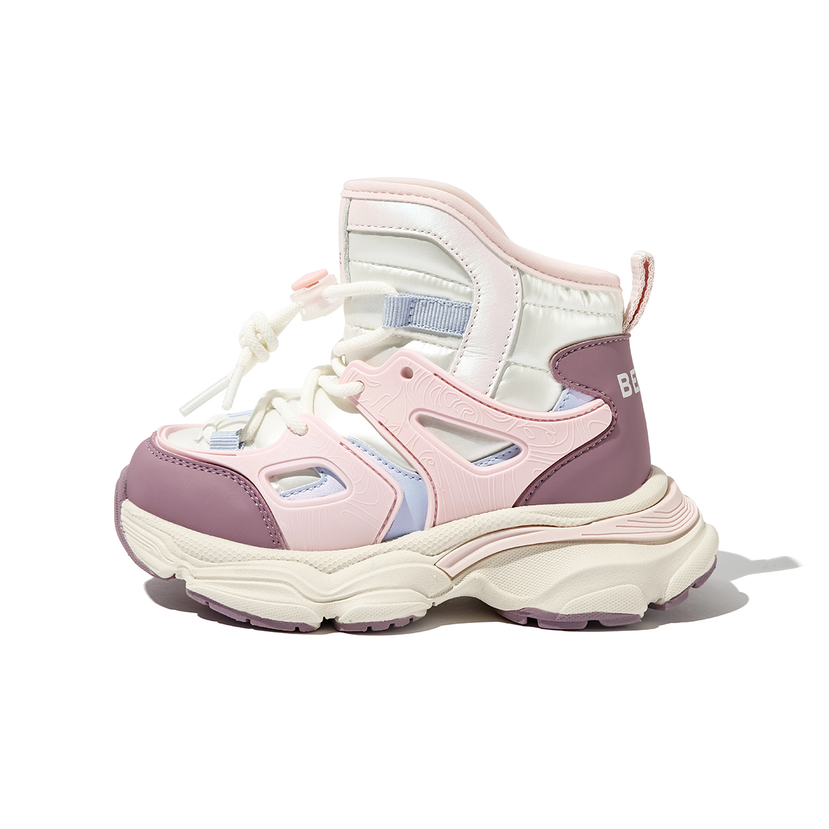 Детские высокие повседневные кроссовки Kids' BELLE, бежевый/фиолетовый 
Детские высокие повседневные кроссовки Kids' BELLE, бежевый/фиолетовый