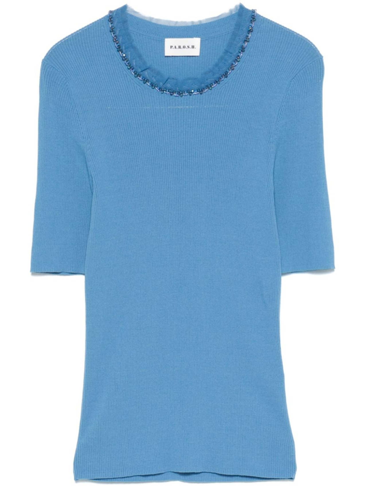 P.A.R.O.S.H. футболка с бусинами, синий
P.A.R.O.S.H. футболка с бусинами, синий