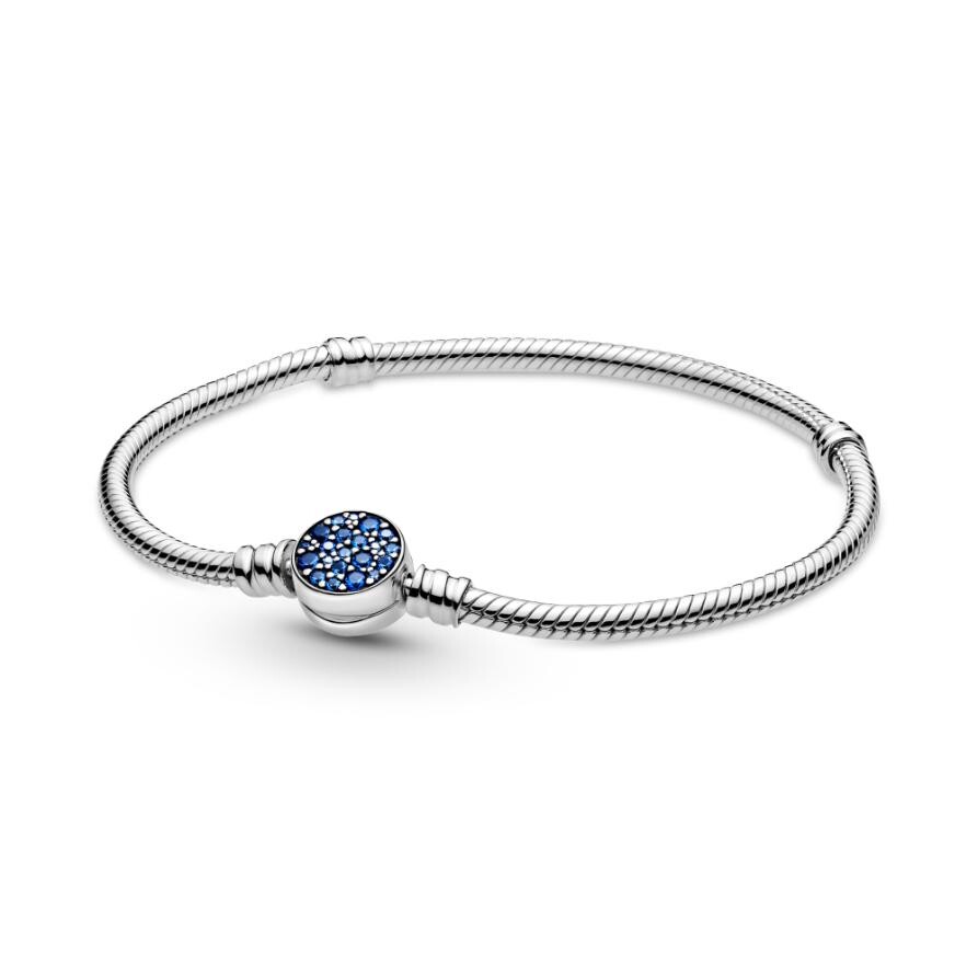 Браслет Pandora Moments Sparkling Blue Disc Clasp Snake Chain, стерлинговое серебро
Браслет Pandora Moments Sparkling Blue Disc Clasp Snake Chain, стерлинговое серебро