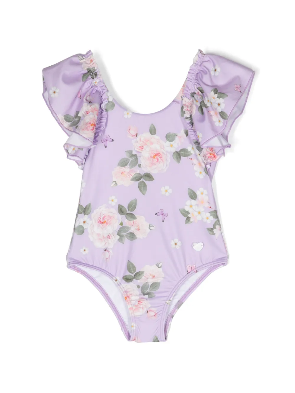 Купальник с оборками и цветочным принтом Monnalisa, фиолетовый
Купальник с оборками и цветочным принтом Monnalisa, фиолетовый