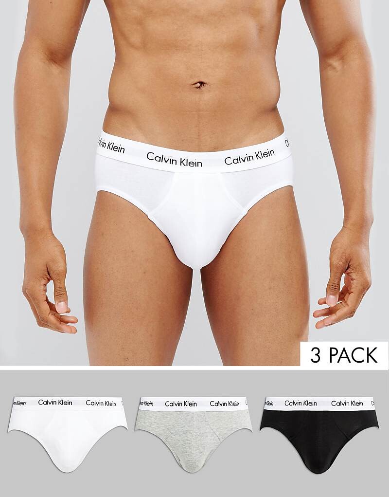 Calvin Klein – комплект из 3 пар хлопковых трусов-стрейч черного, белого и серого цветов
Calvin Klein – комплект из 3 пар хлопковых трусов-стрейч черного, белого и серого цветов