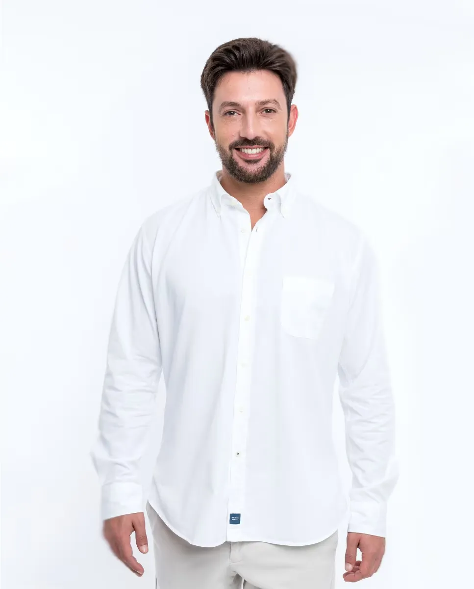 Мягкая тонкая мужская хлопковая рубашка белого цвета Wickett Jones, белый
Мягкая тонкая мужская хлопковая рубашка белого цвета Wickett Jones, белый