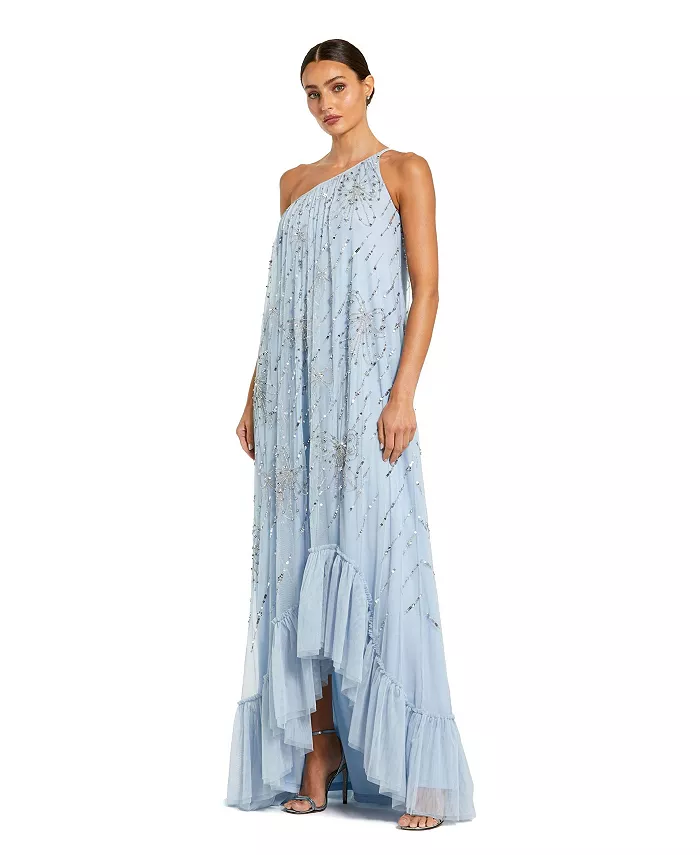 Женское платье-сетка на одно плечо с бантом и асимметричным лифом Mac Duggal, синий
Женское платье-сетка на одно плечо с бантом и асимметричным лифом Mac Duggal, синий