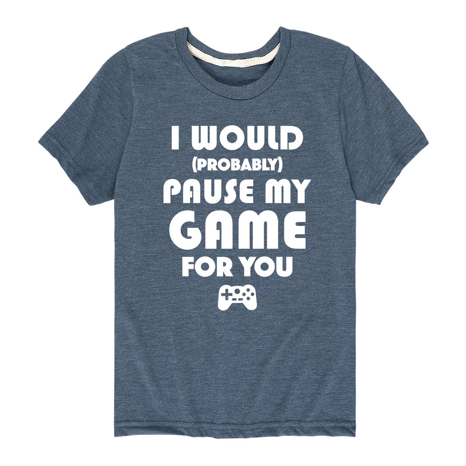 Футболка с рисунком «Пауза в моей игре для тебя» для мальчиков 8–20 лет Licensed Character, синий
Футболка с рисунком «Пауза в моей игре для тебя» для мальчиков 8–20 лет Licensed Character, синий