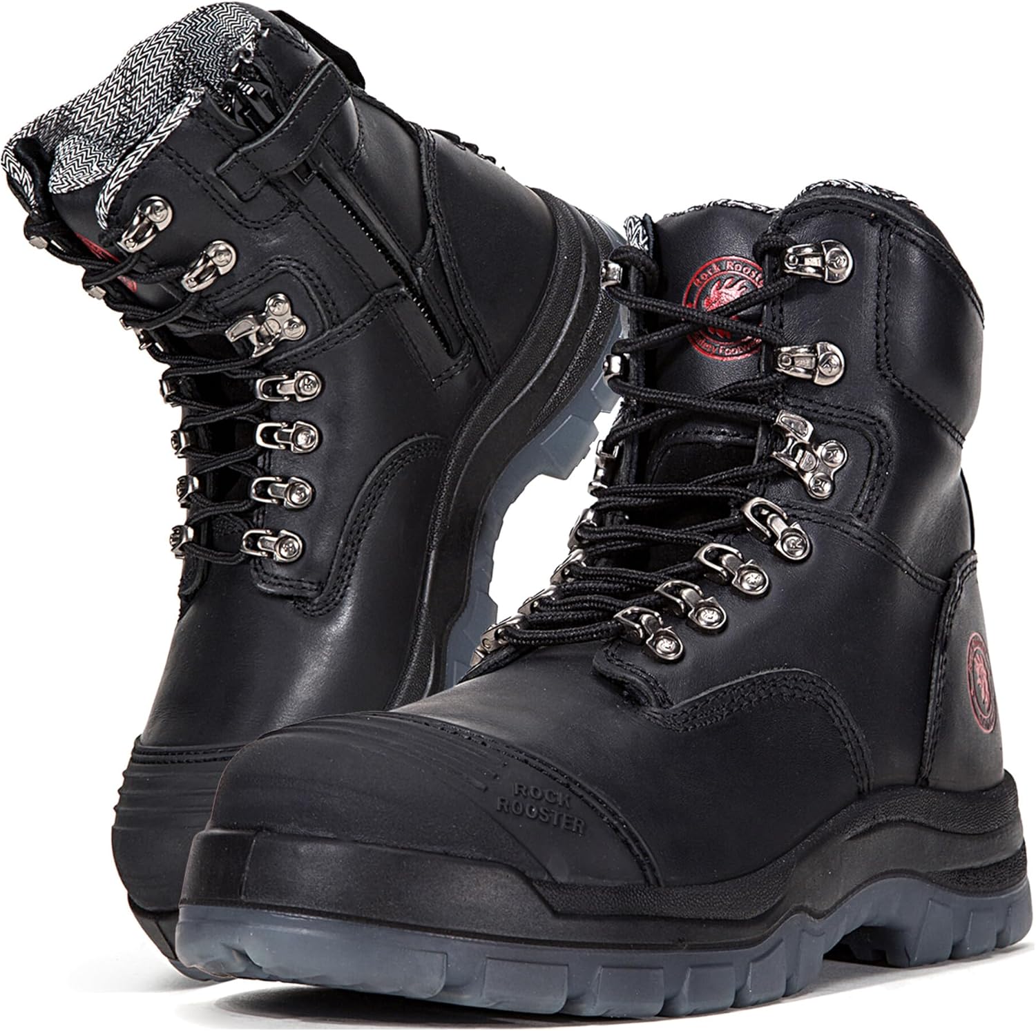 Ботинки ROCKROOSTER для мужчин, 18 см, с металлическим носком, боковой молнией, кожаные, антистатические, дышащие, быстросохнущие (AK232Z - AK245Z), черный/стальной
Ботинки ROCKROOSTER для мужчин, 18 см, с металлическим носком, боковой молнией, кожаные, антистатические, дышащие, быстросохнущие (AK232Z - AK245Z), черный/стальной