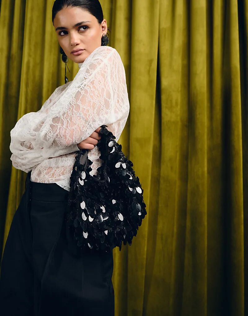 Сумка Accessorize с бахромой из пайеток черного цвета
Сумка Accessorize с бахромой из пайеток черного цвета