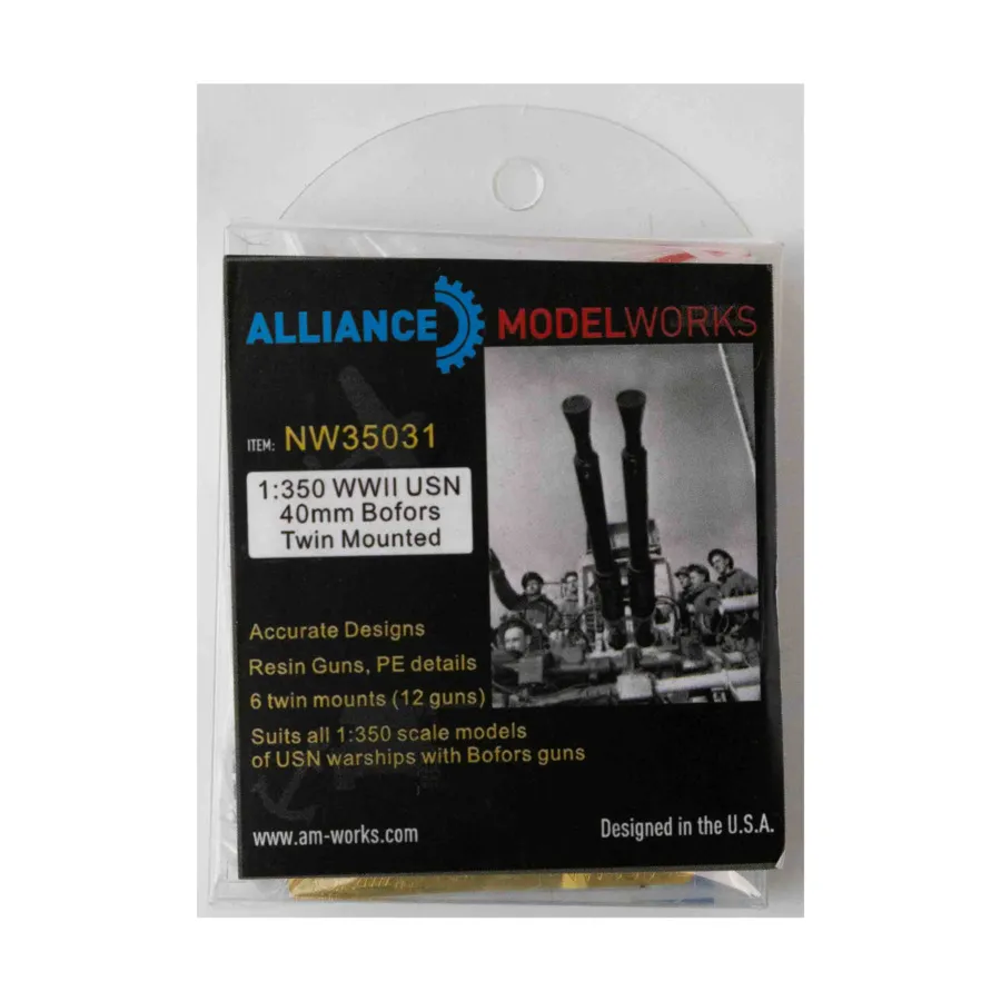 1/350 USN 40 мм Bofors Twin Mounted времен Второй мировой войны, Historial Miniatures (Alliance Modelworks)
1/350 USN 40 мм Bofors Twin Mounted времен Второй мировой войны, Historial Miniatures (Alliance Modelworks)
