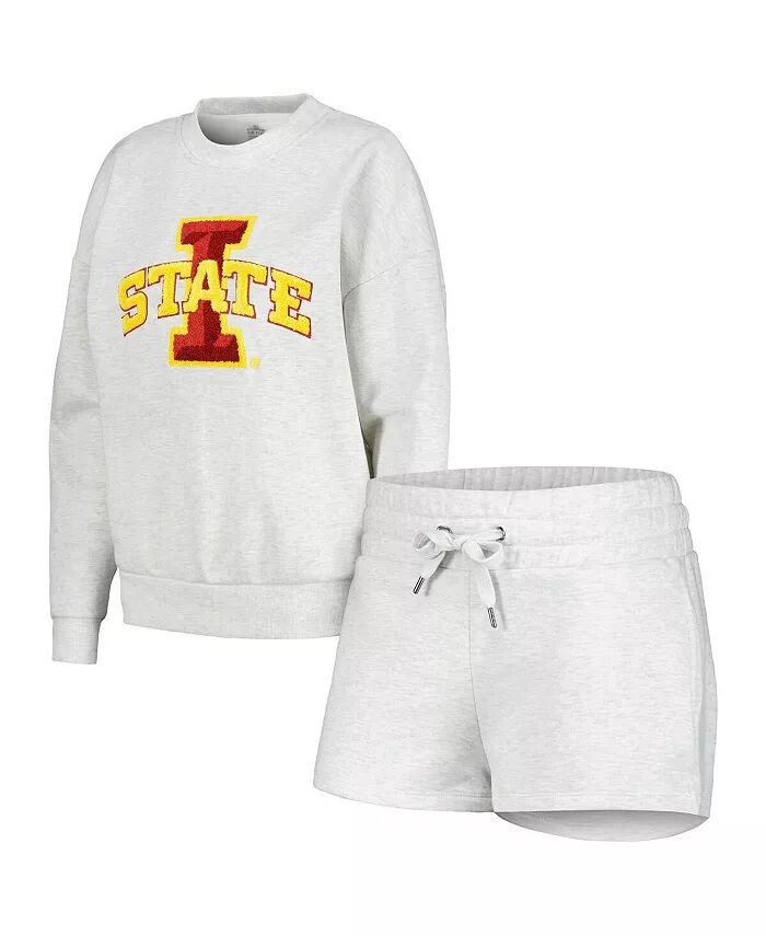 Женский комплект для сна Ash Iowa State Cyclones Team Effort с капюшоном и шортами Gameday Couture
Женский комплект для сна Ash Iowa State Cyclones Team Effort с капюшоном и шортами Gameday Couture