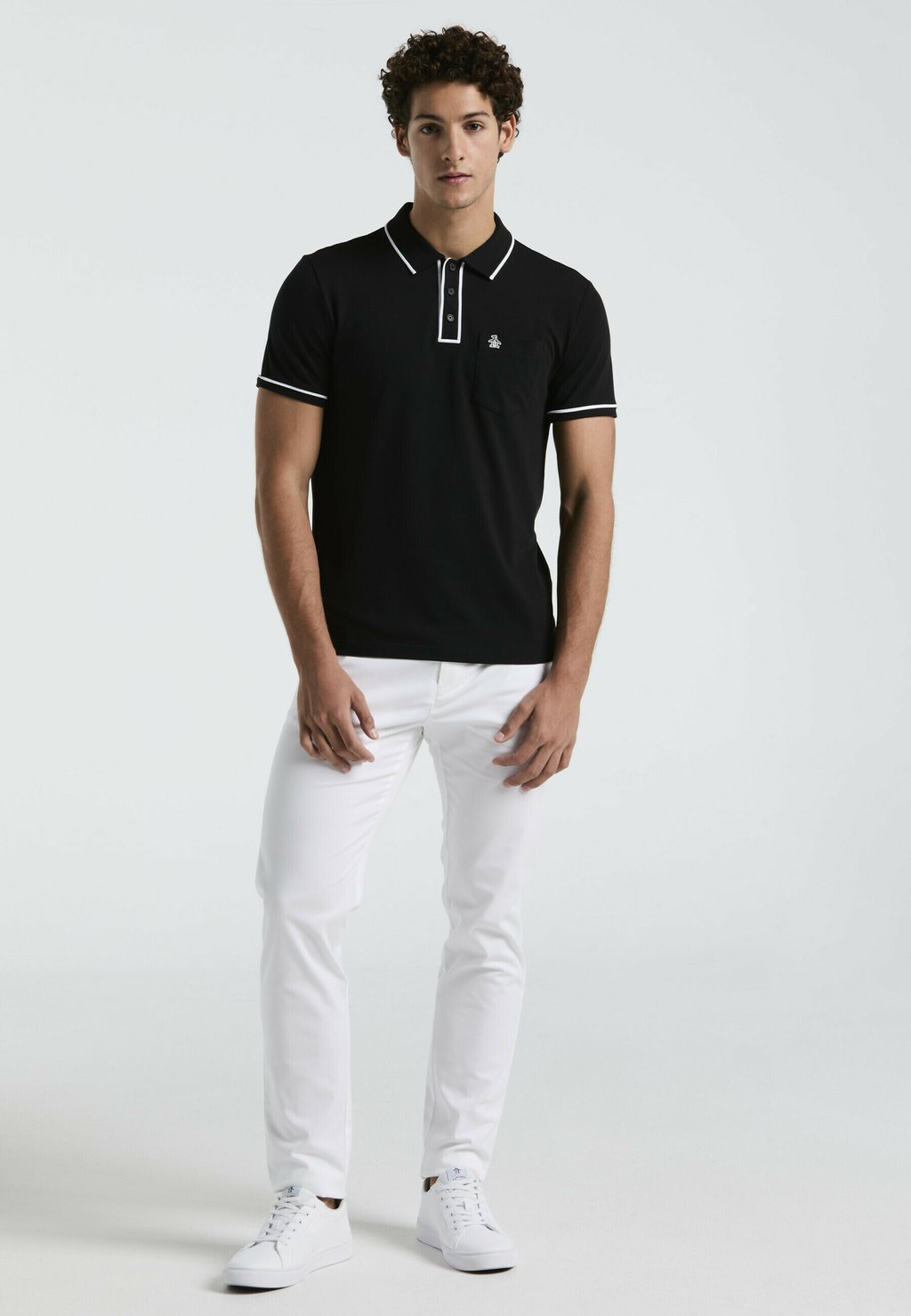 Рубашка поло SHORT SLEEVE POLO SHIRT Original Penguin, черный 
Рубашка поло SHORT SLEEVE POLO SHIRT Original Penguin, черный