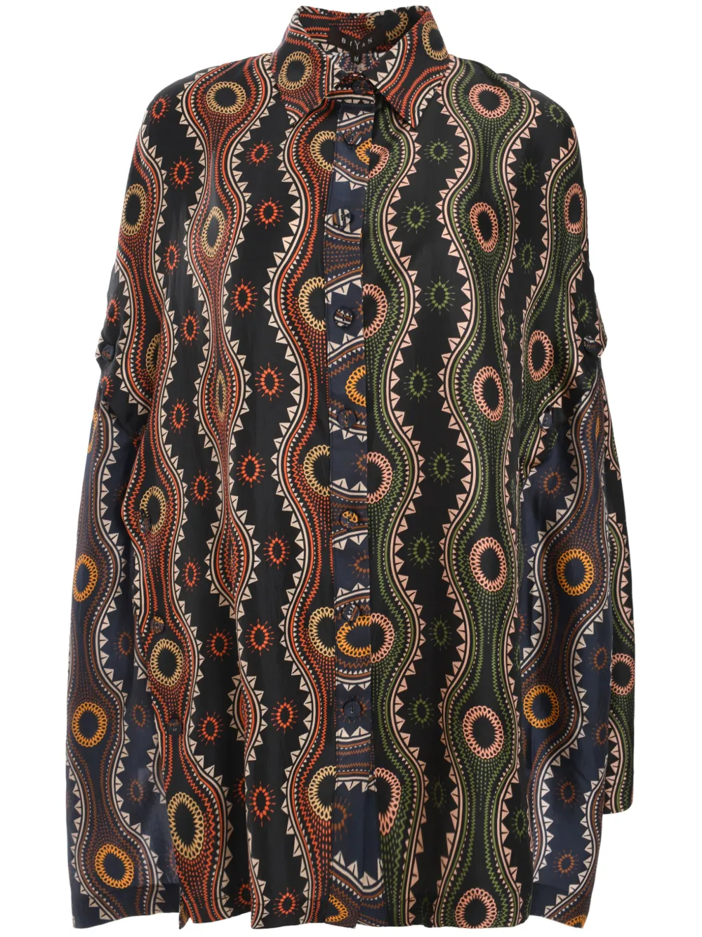 Шелковая рубашка с принтом Biyan, черный
Шелковая рубашка с принтом Biyan, черный