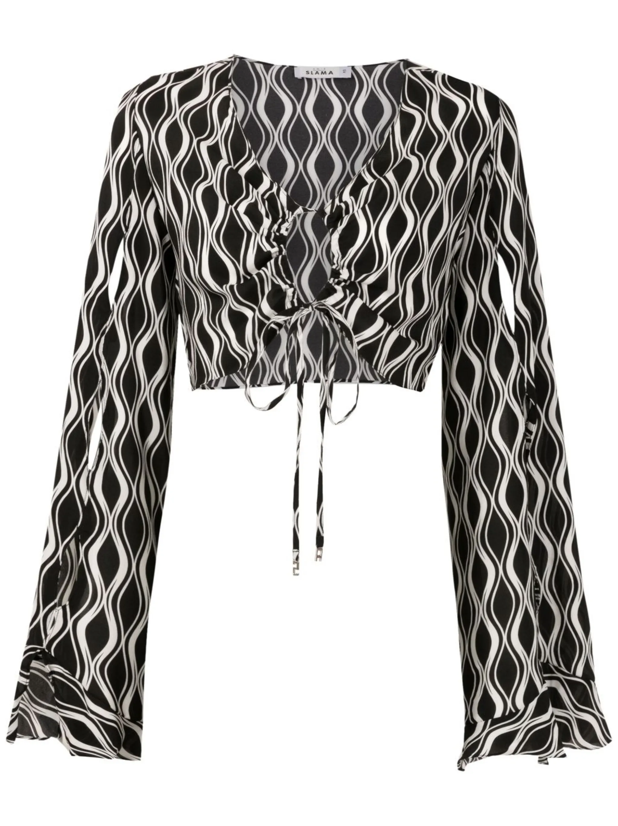 Укороченная блузка с рукавами колокол Amir Slama, черный
Укороченная блузка с рукавами колокол Amir Slama, черный