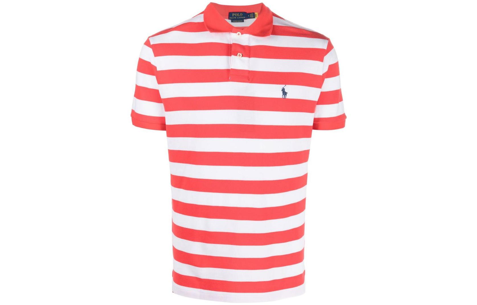 Поло с короткими рукавами в полоску Polo Ralph Lauren, красный
Поло с короткими рукавами в полоску Polo Ralph Lauren, красный