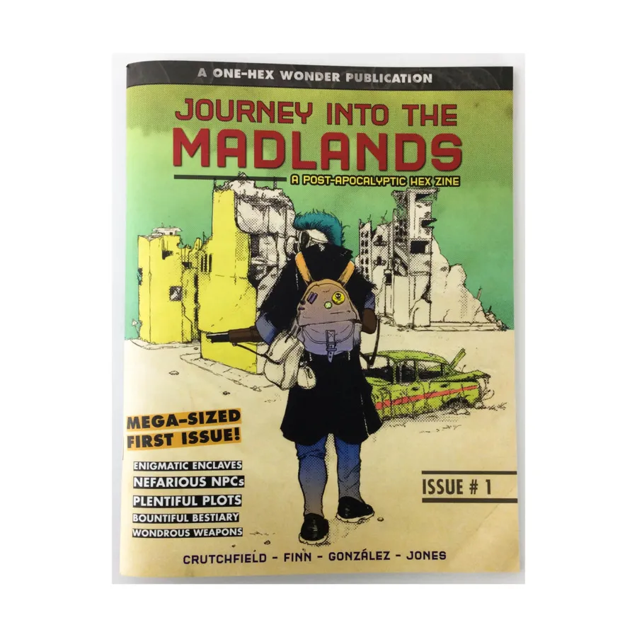 Журнал #1 "Enigmatic Enclaves, Nefarious NPCs, and Plentiful Plots", Journey into the Madlands (RPG Ramblings Publishing)
Журнал #1 "Enigmatic Enclaves, Nefarious NPCs, and Plentiful Plots", Journey into the Madlands (RPG Ramblings Publishing)