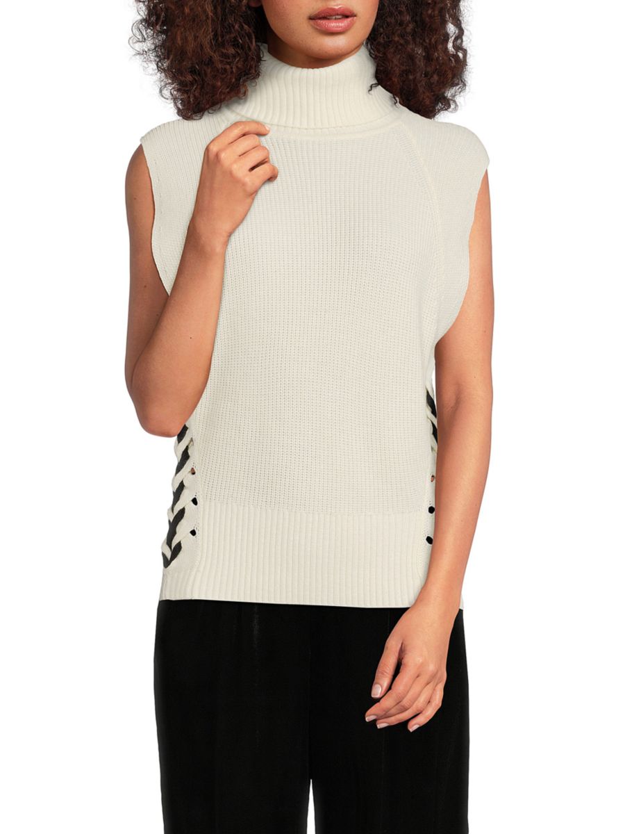 Жилет-свитер на шнуровке от Annalise Ramy Brook, слоновая кость
Жилет-свитер на шнуровке от Annalise Ramy Brook, слоновая кость