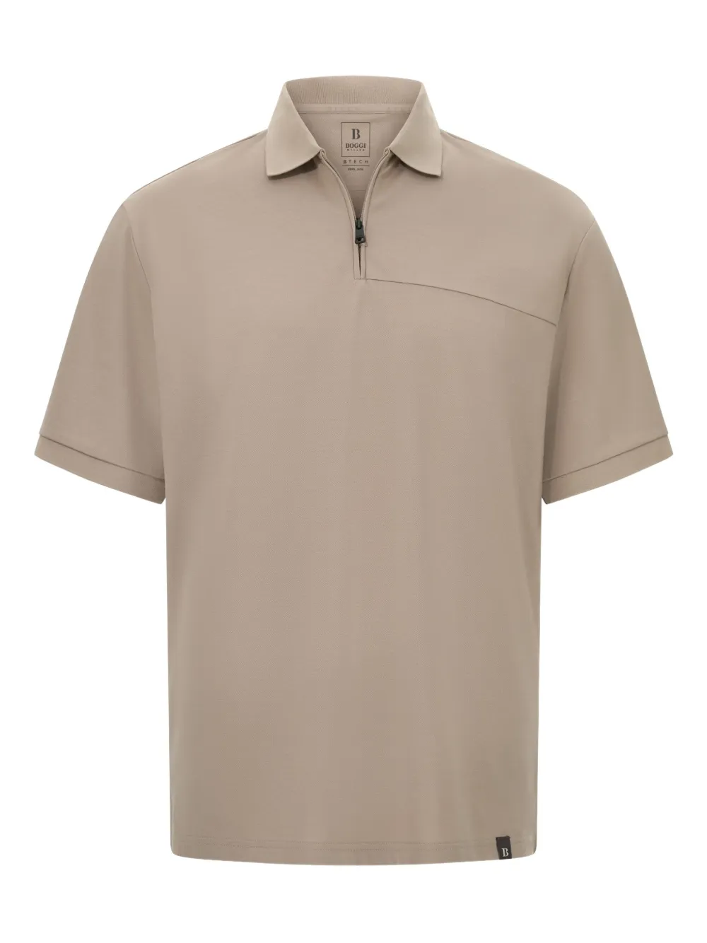 Рубашка поло на молнии Boggi Milano, нейтральный 
Рубашка поло на молнии Boggi Milano, нейтральный