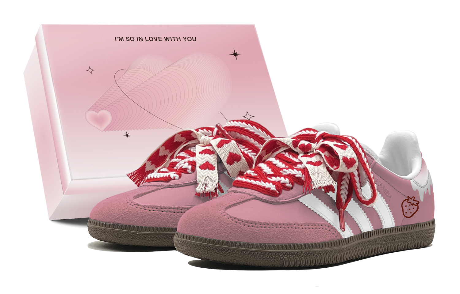 SAMBA OG Couple's, Strawberry Heart, Girlish Heart, тонкая подошва, мягкий верх, комфортное ощущение при ходьбе Adidas Originals, розовый белый
SAMBA OG Couple's, Strawberry Heart, Girlish Heart, тонкая подошва, мягкий верх, комфортное ощущение при ходьбе Adidas Originals, розовый белый