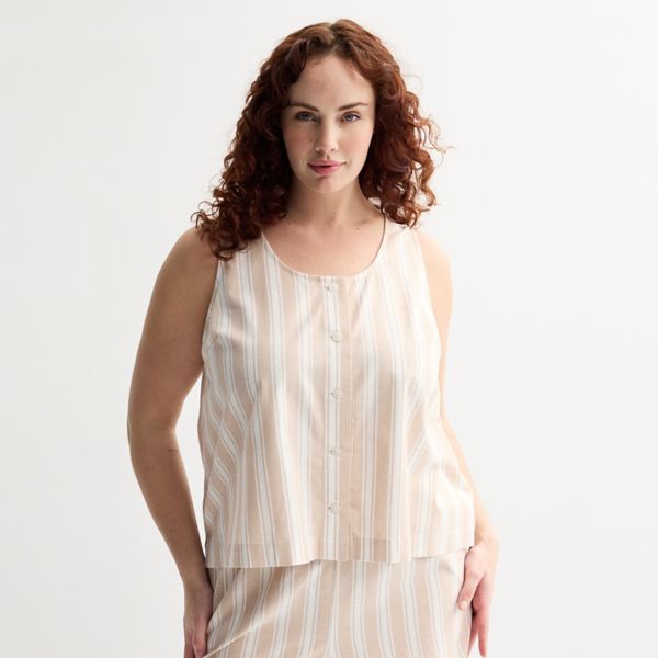 Майка для сна больших размеров из льна, похожая на тканую майку Sonoma Goods For Life, цвет beige stripe
Майка для сна больших размеров из льна, похожая на тканую майку Sonoma Goods For Life, цвет beige stripe