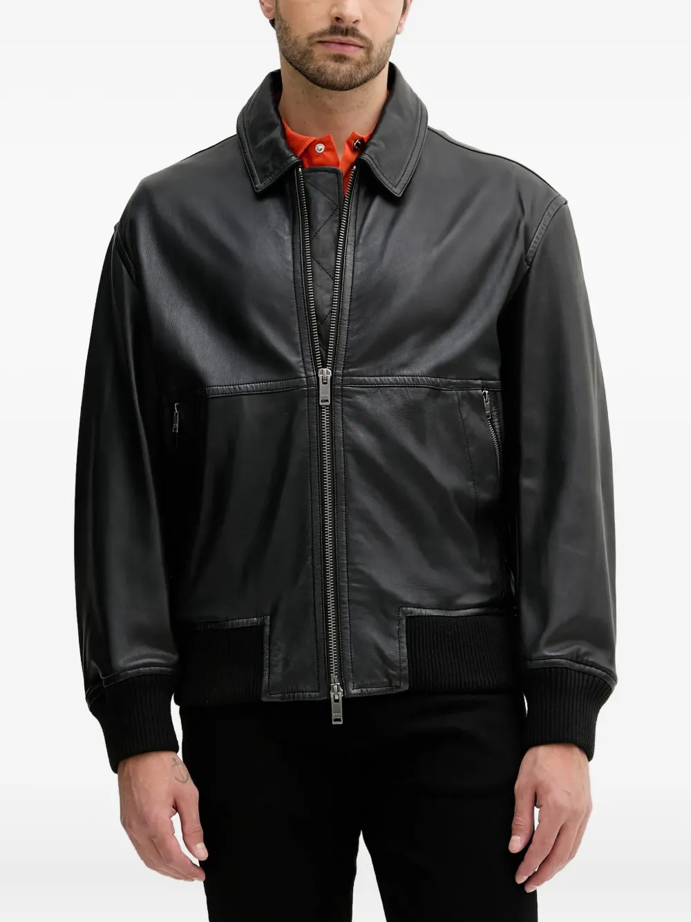 Кожаная куртка BOSS, черный
Кожаная куртка BOSS, черный