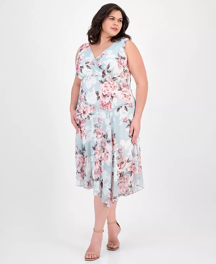 Платье миди из шифона с цветочным принтом больших размеров Connected, зеленый
Платье миди из шифона с цветочным принтом больших размеров Connected, зеленый