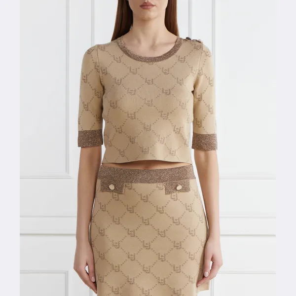 Укороченный свитер Liu Jo, коричневый
Укороченный свитер Liu Jo, коричневый