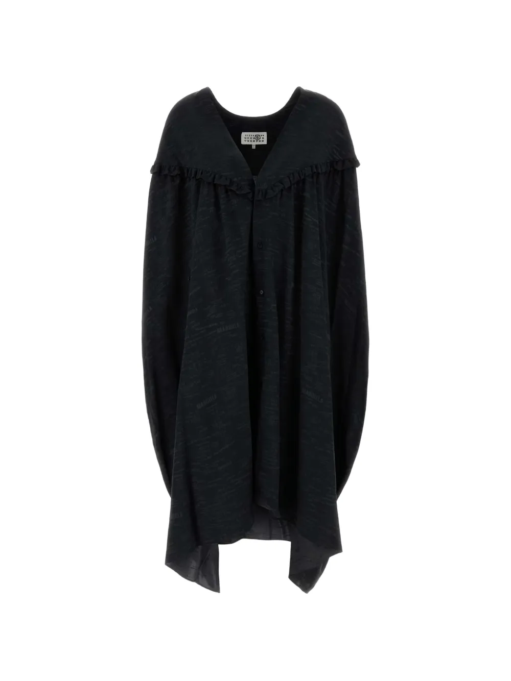 Платье-рубашка с V-образным вырезом Mm6 Maison Margiela, черный
Платье-рубашка с V-образным вырезом Mm6 Maison Margiela, черный