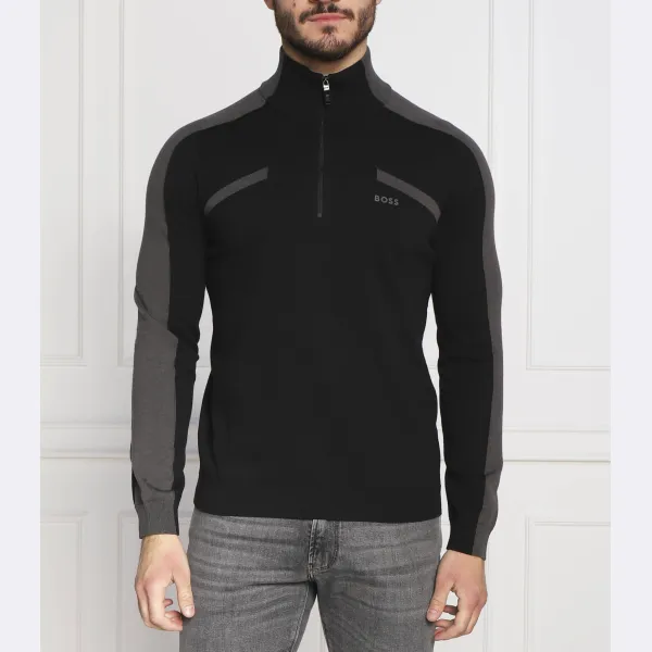 Облегающий свитер Zurock с добавлением шерсти Boss, черный
Облегающий свитер Zurock с добавлением шерсти Boss, черный