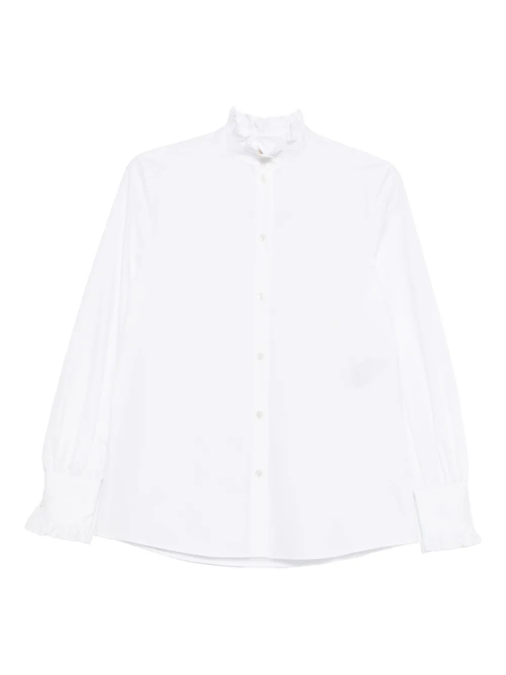 Рубашка с высоким воротником и оборками VALENTINO GARAVANI, белый
Рубашка с высоким воротником и оборками VALENTINO GARAVANI, белый