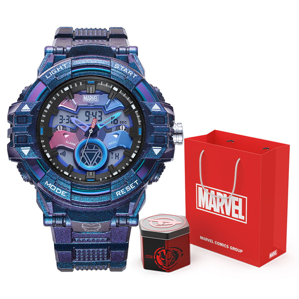 MARVEL Часы Energy Collection Iron Man Electronic Movement TPU Strap Watch Men's Watch Gray Dial, Blue Dial M-5040Z
MARVEL Часы Energy Collection Iron Man Electronic Movement TPU Strap Watch Men's Watch Gray Dial, Blue Dial M-5040Z