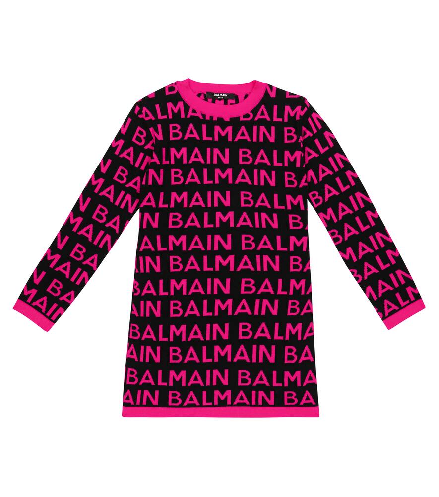 Хлопковое платье Logo Balmain Kids, 930fu-Nero/Fuxia
Хлопковое платье Logo Balmain Kids, 930fu-Nero/Fuxia