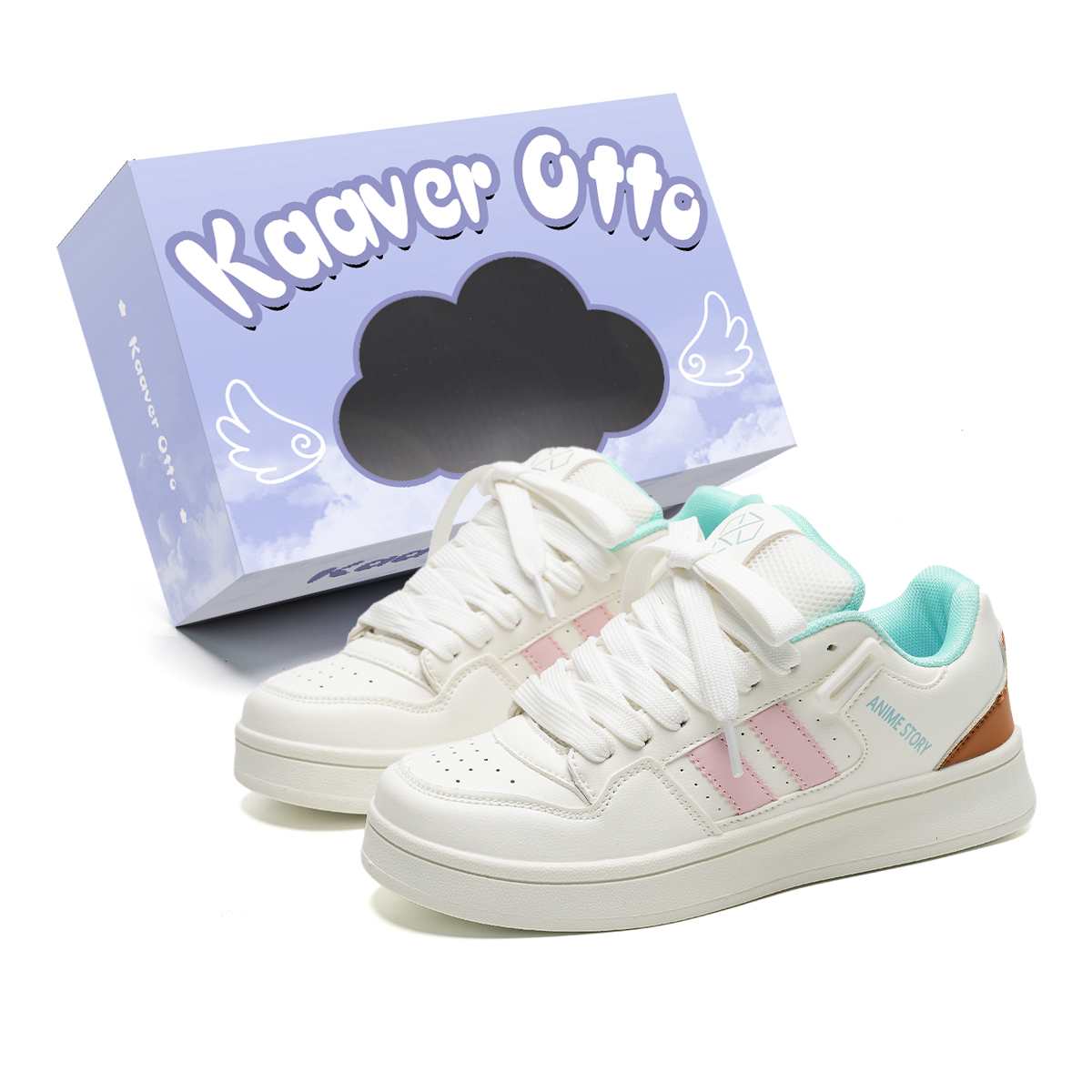 KAAVER OTTO Износостойкие лоу-топ скейтборд кроссовки унисекс бело-голубые - бело-розовые Moon, цвет White Pink Moon 
KAAVER OTTO Износостойкие лоу-топ скейтборд кроссовки унисекс бело-голубые - бело-розовые Moon, цвет White Pink Moon