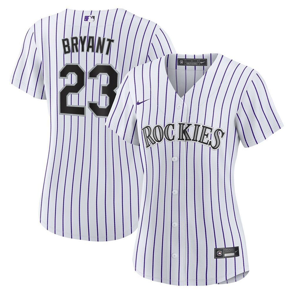 Женская джерси Nike Kris Bryant белого/фиолетового цвета Colorado Rockies Replica Player, цвет Rck White
Женская джерси Nike Kris Bryant белого/фиолетового цвета Colorado Rockies Replica Player, цвет Rck White