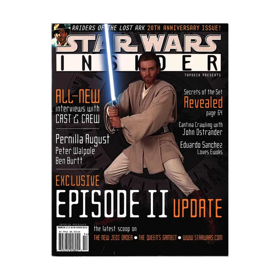 Журнал #54 "Interviews With Cast & Crew, Secrets of the Set Revealed, Cantina Crawling with John Ostrander", Star Wars Insider #051 - #100 (WOTC)
Журнал #54 "Interviews With Cast & Crew, Secrets of the Set Revealed, Cantina Crawling with John Ostrander", Star Wars Insider #051 - #100 (WOTC)