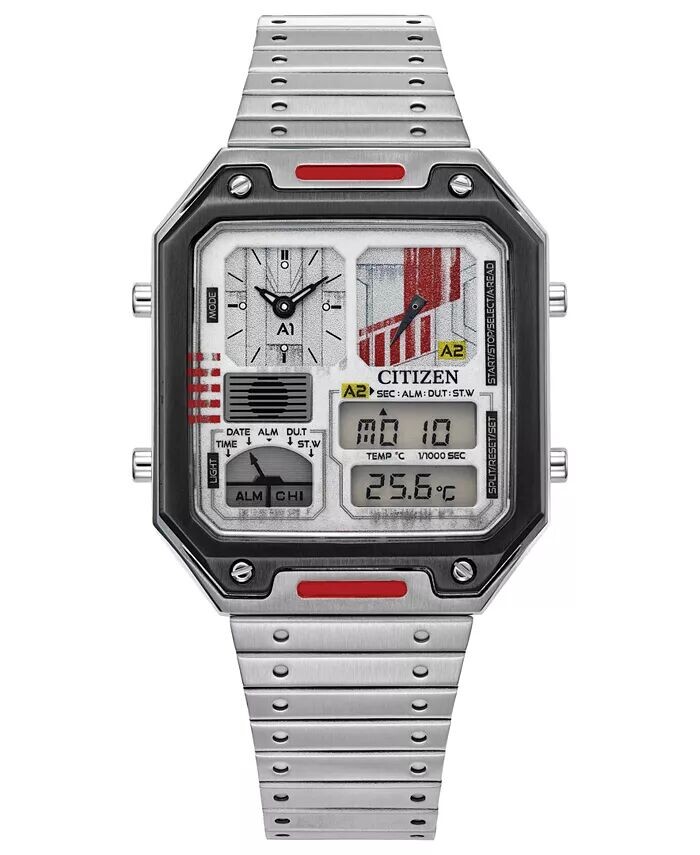 Мужские часы Star Wars Rebel Pilot Ana-Digi с браслетом из нержавеющей стали, 33 мм Citizen, серебро
Мужские часы Star Wars Rebel Pilot Ana-Digi с браслетом из нержавеющей стали, 33 мм Citizen, серебро