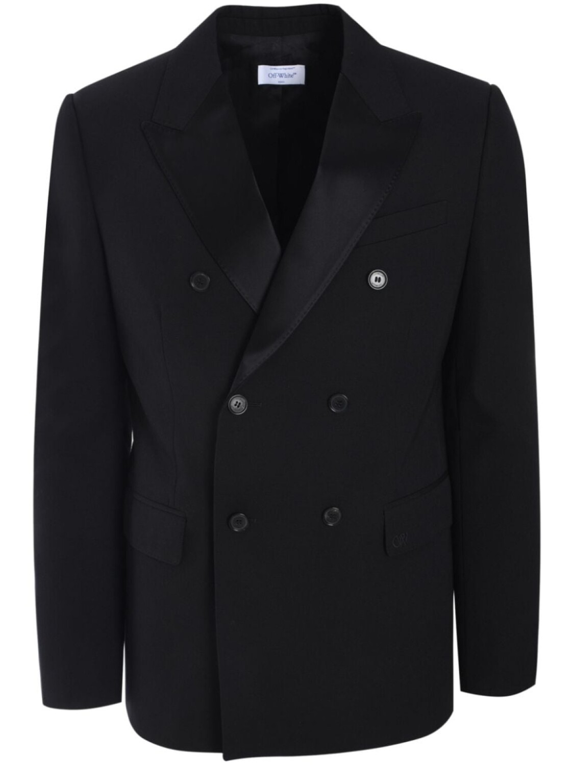 Двубортный пиджак Off-White, белый
Двубортный пиджак Off-White, белый