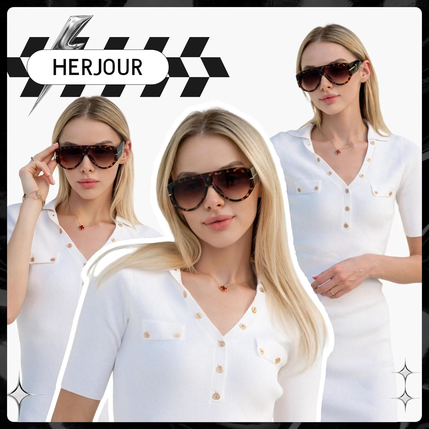 Большие ретро-солнцезащитные очки-авиаторы для женщин и мужчин, классические винтажные солнцезащитные очки 70-х годов AR82227 HERJOUR, Deep Black+white/Black
Большие ретро-солнцезащитные очки-авиаторы для женщин и мужчин, классические винтажные солнцезащитные очки 70-х годов AR82227 HERJOUR, Deep Black+white/Black