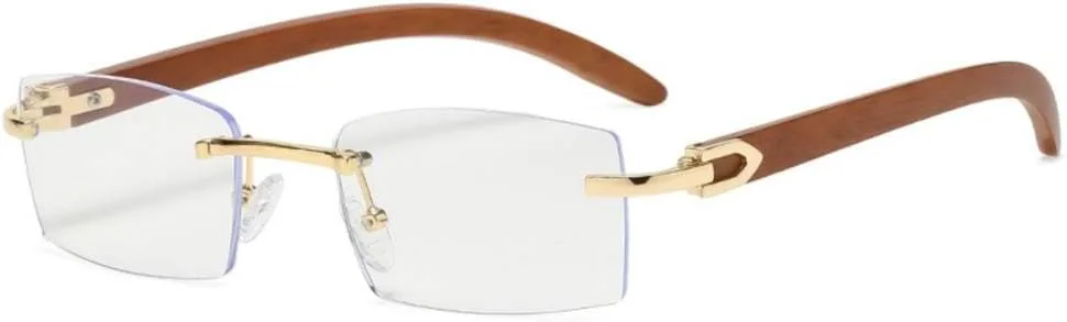 MUTYNE Модные безободковые солнцезащитные очки в стиле стимпанк, мужские прямоугольные солнцезащитные очки с градиентным переходом цвета под дерево, Clear
MUTYNE Модные безободковые солнцезащитные очки в стиле стимпанк, мужские прямоугольные солнцезащитные очки с градиентным переходом цвета под дерево, Clear