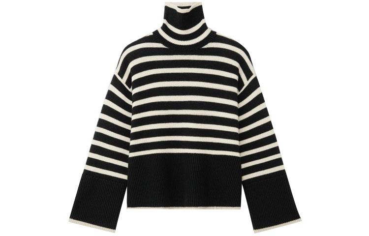 Свитер Totême с воротником-стойкой в полоску TOTEME, белый
Свитер Totême с воротником-стойкой в полоску TOTEME, белый