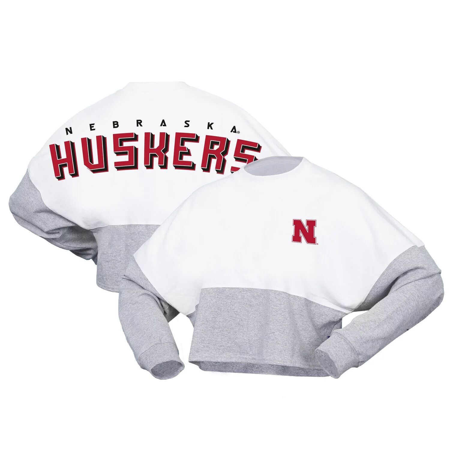 Женская укороченная трикотажная футболка Spirit с длинными рукавами Nebraska Huskers Heather Block
Женская укороченная трикотажная футболка Spirit с длинными рукавами Nebraska Huskers Heather Block