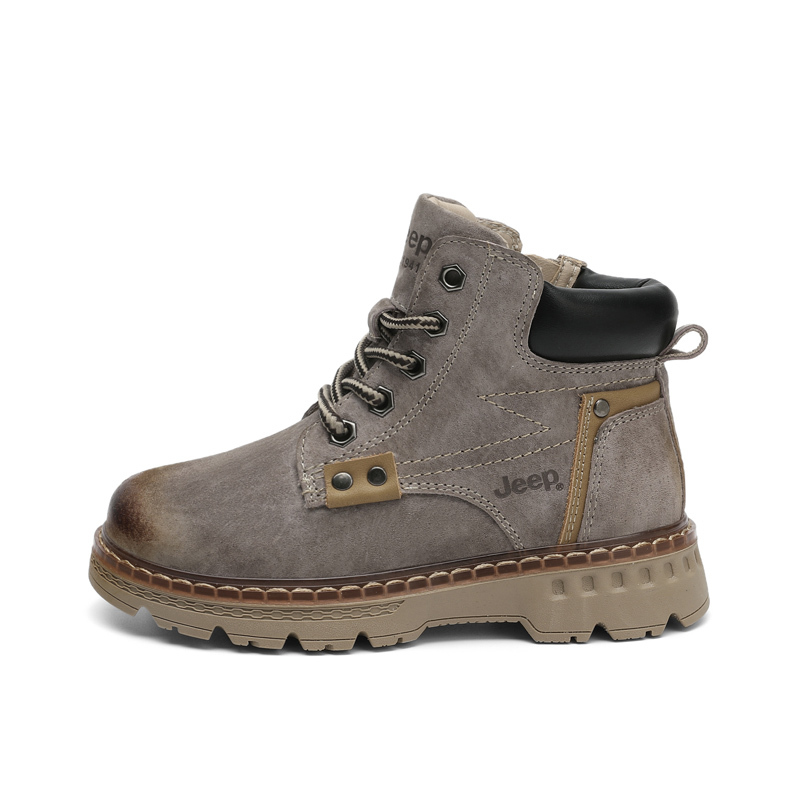 Кожаные ботинки Mid top для детей из свиной кожи с противоскользящей и износостойкой подошвой Kids' Jeep, серый
Кожаные ботинки Mid top для детей из свиной кожи с противоскользящей и износостойкой подошвой Kids' Jeep, серый